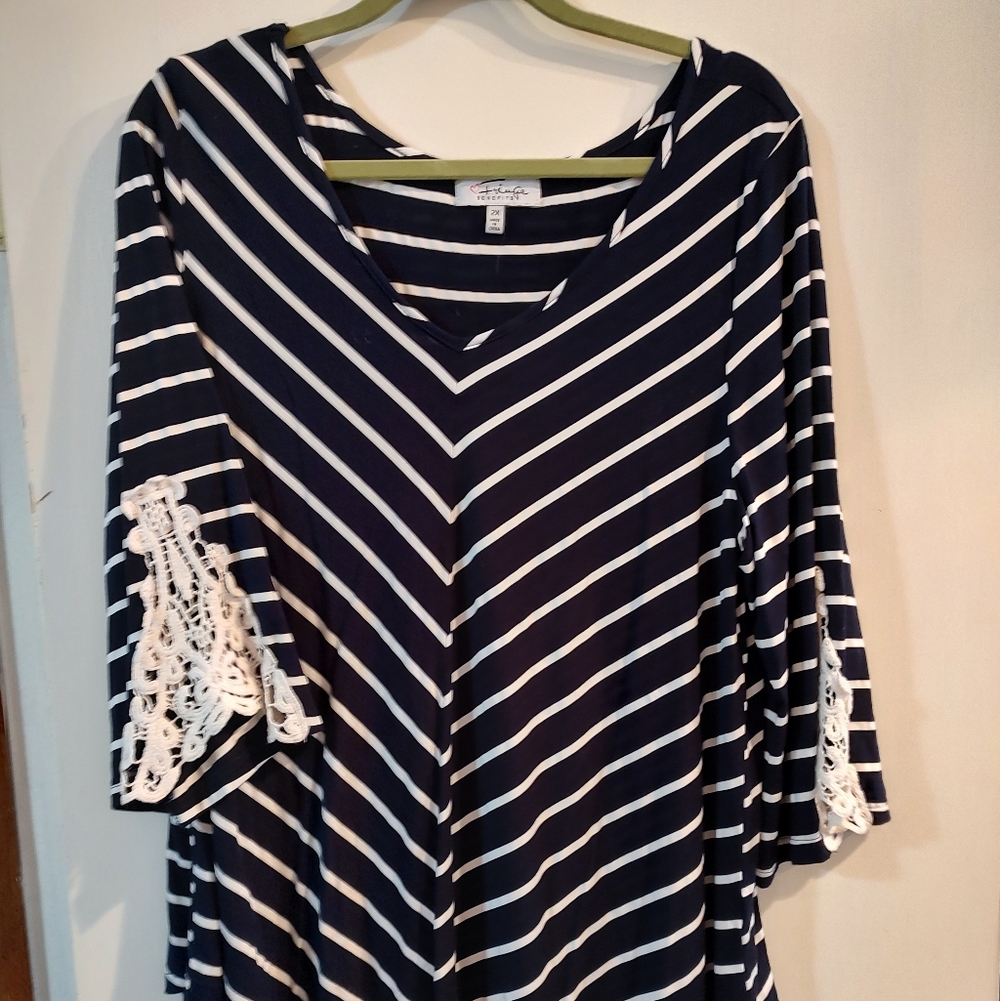 Chevron Stripe Dressy Top
